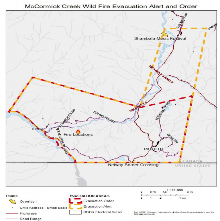 Nelway ordered evacuated, Shambhala on evacuation alert