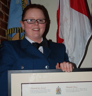 Second Lieutenant Brittnee Wallin granted Commissioning Scroll