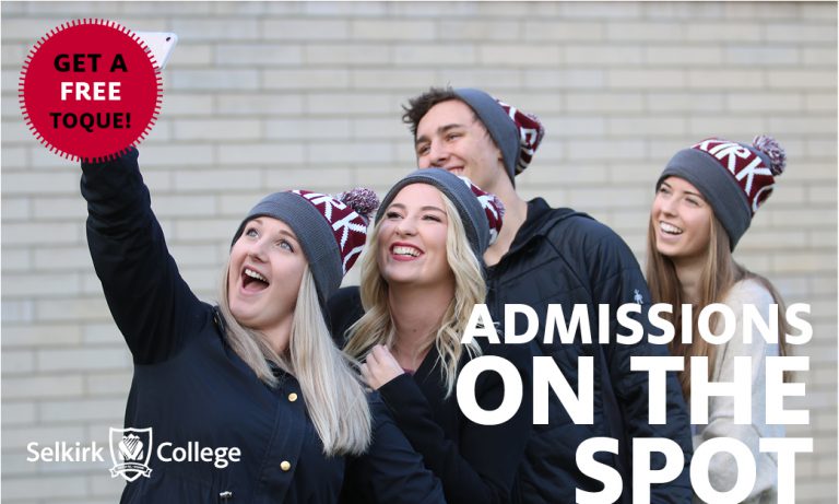 Selkirk College launches Admission on the Spot